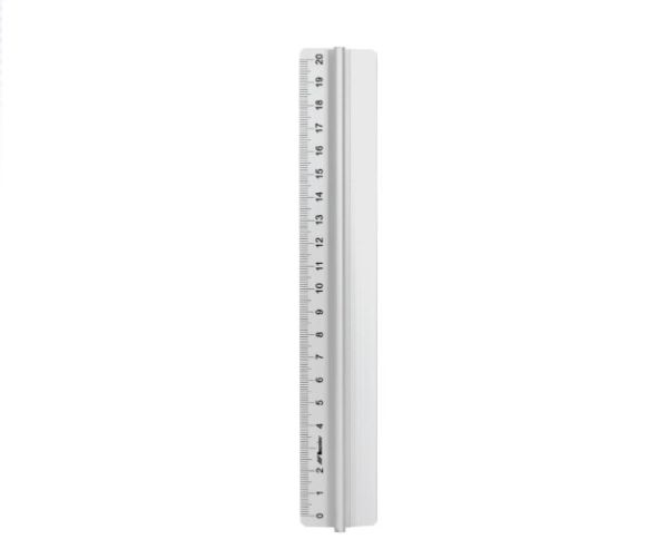Linijka aluminiowa, uchwyt 20cm Leniar 30286